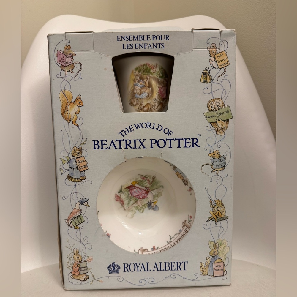 The World of Beatrix Potter Tom Kitten Flopsy Bunnies 3 Piece Set 1986